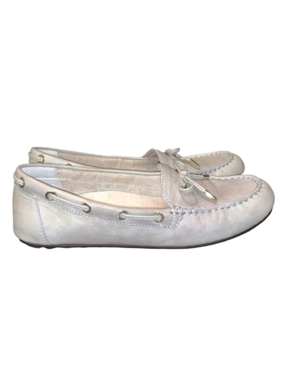 Vionic Women's Honor Virgina Loafer Size 8.5 Beige Leather Preppy Driving Shoe - Picture 2 of 7